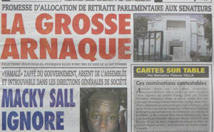 A la Une du Journal L'As du 17 Septembre 