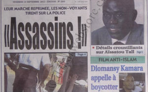 A la Une du Journal Walf Grand Place du 21 Septembre 