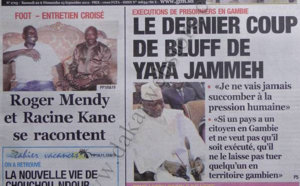 A la une du Journal Observateur du 22 Sept