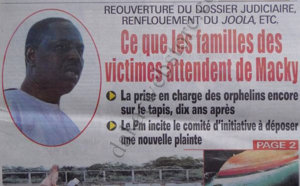 A la une du Journal Walfadjri du 22 Sept