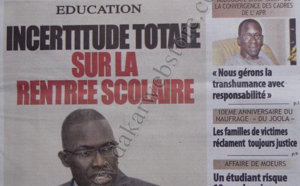 A la une du Journal Direct Info du 22 Septembre 