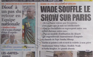 A la Une du Journal L'Observateur du 24 Septembre 