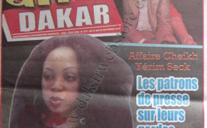 A la Une du Journal Allô Dakar du 24 Septembre 