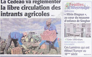 A la Une du Journal Le Soleil du 25 Septembre