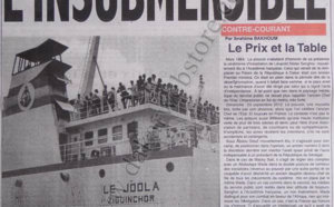 A la Une du Journal Sud Quotidien du 26 Septembre 