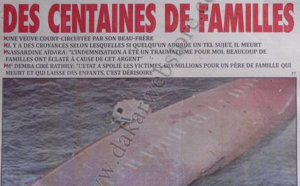 A la Une du Journal L'As du 26 Septembre 