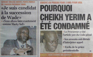 A la Une du Journal L'Observateur du 27 Septembre 