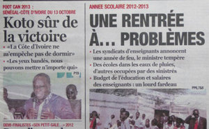A la Une du Journal l'Observateur du 29 Sept