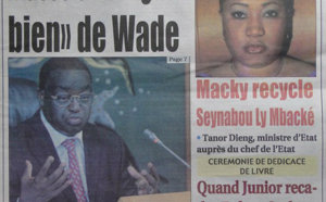 A la Une du Journal Walf Grand Place du 29 Septembre