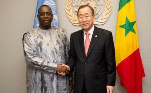 La poignée de main entre Macky Sall et Ban Ki Moon