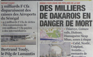 A la Une du Journal L'Observateur du 02 Octobre 