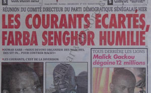 A la Une du Journal l'As du 05 Sept