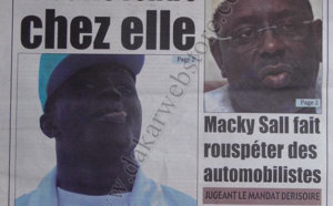 A la Une du Journal Walf Grand Place du 08 Octobre 