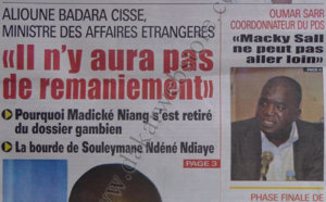 A la Une du Journal Walfadjri du 08 Octobre 
