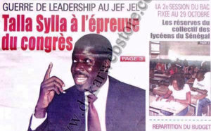 A la Une du Journal Walfadjri du 09 Octobre 