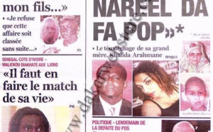 A la Une du Journal L'Observateur du 09 Octobre 