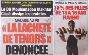 A la Une du Journal Direct Info du 10 Octobre 