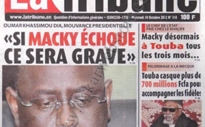 A la Une du Journal La Tribune du 10 Octobre 