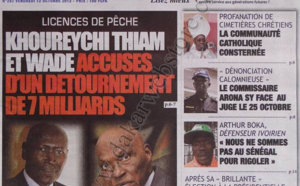 A la Une du Journal Direct Info du 12 Octobre 