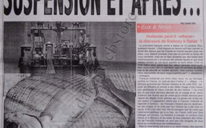 A la Une du Journal Sud Quotidien du 12 Octobre 