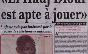 A la Une du Journal L'Office du 17 Octobre 