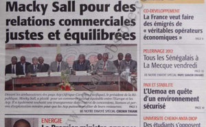 A la Une du Journal Le Soleil du 18 Octobre
