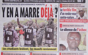 A la Une du Journal La Tribune du 18 Octobre