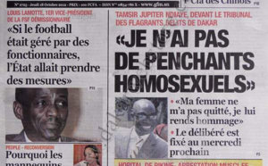 A la Une du Journal L'Observateur du 18 Octobre