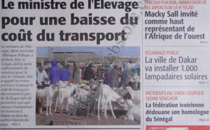 A la Une du Journal Le Soleil du 19 Octobre