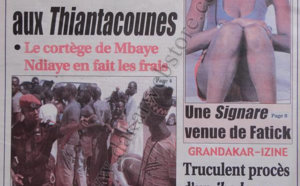 A la Une du Journal Walf Grand Place du 20 Octobre 