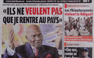 A la Une du Journal La Tribune du 21 Octobre 