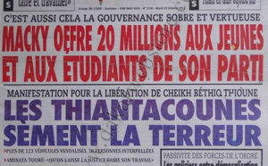 A la Une du Journal L'As du 23 Octobre 