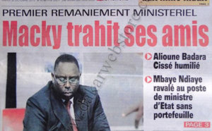 A la Une du Journal Walfadjri du 30 Octobre