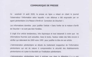 Détenue engrossée à la prison de Diourbel: Les précisions de l’Administration pénitentiaire