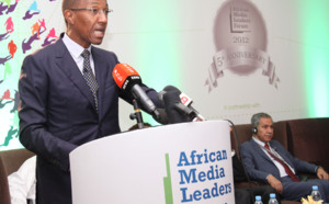 Abdoul Mbaye prenant part au Forum Africa Media Leaders