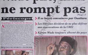 A la Une du Journal L'Office du 14 Novembre