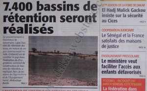 A la Une du Journal Le Soleil du 27 Novembre