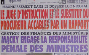 A la Une du Journal L'As du 28 Novembre