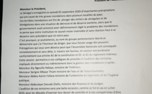 Inondations / Audition de ministres à l'Assemblée nationale: La lettre du Pds à Moustapha Niasse !