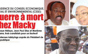 Présidence du Conseil Economique, Social et Environnemental: Trois candidats pour un fauteuil -Mbaye Ndiaye, Jean Paul Dias et Mme Badiane, la guerre à mort