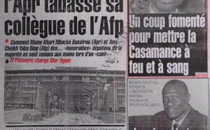 A la Une du Journal Le Populaire du 03 Décembre 2012