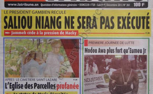 A la Une du Journal La Tribune du 03 Décembre 2012