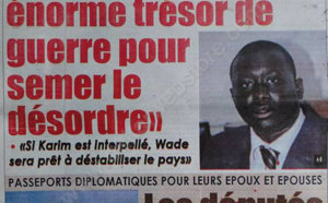 A la Une du Journal Rewmi du Mardi 04 Décembre 2012