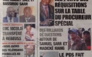 A la Une du Journal L'observateur du vendredi 07 Décembre 2012