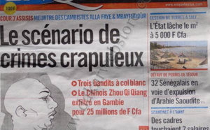 A la Une du Journal Enquête du Vendredi 14 Décembre 2012