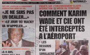 A la Une du Journal L'Observateur du Vendredi 14 Décembre 2012