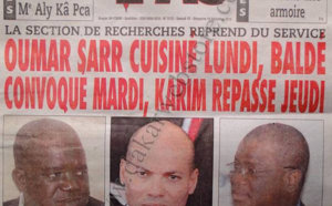 A la Une du Journal L'As du Samedi 15 Décembre 2012