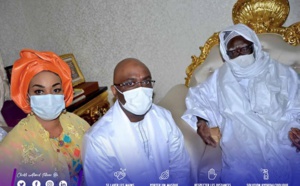 Veille de Magal de Touba 2020 : Cheikh Ahmed Tidiane Bâ, DG de la CDC,  en visite chez le Khalife général et d’autres guides religieux