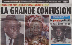 A la Une du Journal La Tribune du Mardi 18 décembre 2012