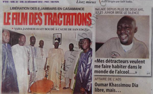 A la Une du Journal Direct Info du Samedi 22 décembre 2012